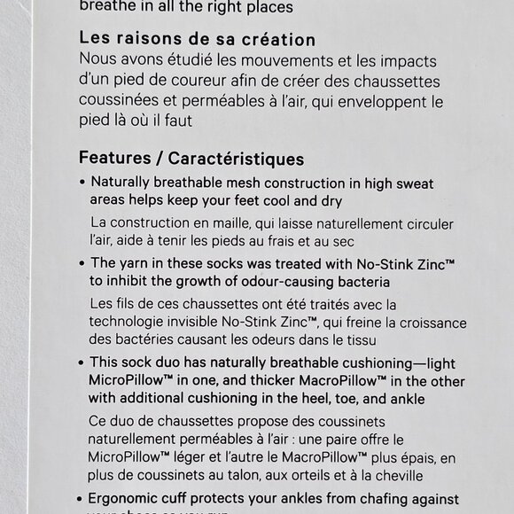 NWT LULULEMON White Pink Tab Run Socks Box Set Women's Large 2-Pack - Picture 7 of 8